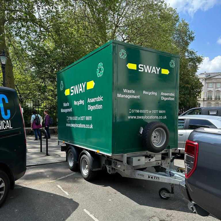 Sway Tipper Trailer at St Jamess' Park